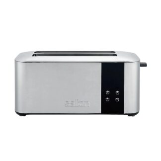 Salton ET2108 Digital Toaster, 1500 W, 4-Slice, Digital Control, Stainless Steel, Silver