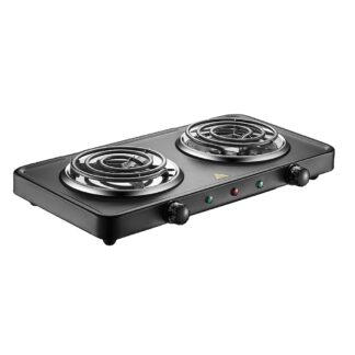 Salton HP1941 Portable Cooktop, 2-Cooking Element, Black