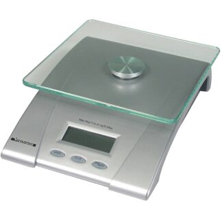 Starfrit 0930160030000 Electronic Kitchen Scale, 5 kg Capacity, LCD Display, Glass Platform, kg, lb