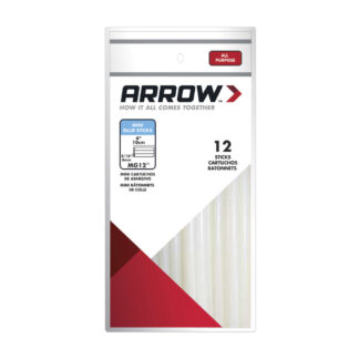 Arrow MG12 4" x 5/16" All-Purpose Glue Stick, 12 Pack - Clear