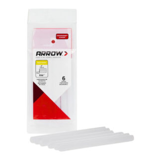 Arrow SS6 4" x 1/2" Superpower Slowset Glue Stick, 6 Pack - Clear