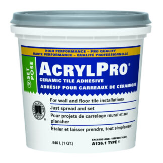 Custom CARL4000QT 946ml AcrylPro Professional Tile Adhesive - White