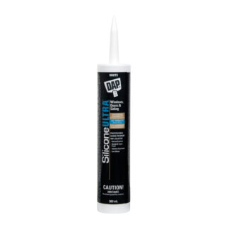 DAP 7079873391 300ml SiliconeUltra Window, Door & Siding Professional Grade Premium Sealant - White