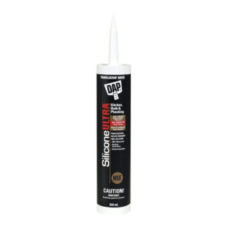 DAP 7079873393 300ml SiliconeUltra Kitchen, Bath & Plumbing Professional Grade Premium Sealant - Transluscent White