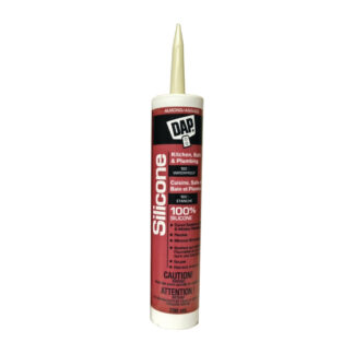 DAP 73448 300ml 100% Waterproof Silicone Kitchen, Bath & Plumbing Sealant - Almond
