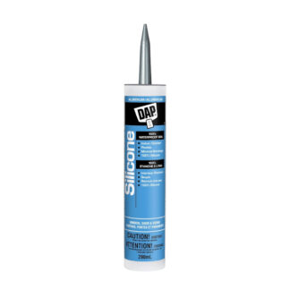 DAP 73485 300ml 100% Waterproof Silicone Window, Door & Siding Sealant - Aluminum