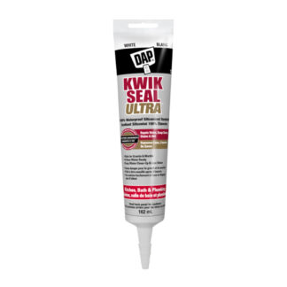 DAP 74823 162ml Kitchen, Bath & Plumbing Kwik Seal Ultra Premium Siliconized Sealant - White
