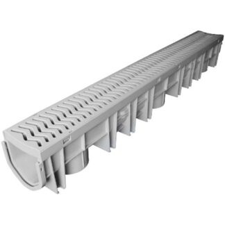 FERNCO StormDrain FSDP-CHGG Channel With Grate, 39-1/2 in L, Polypropylene Co-Polymer