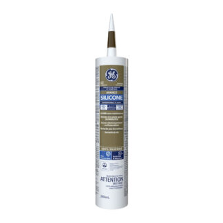 GE SE2186 299ml 100% Waterproof Advanced Silicone Window & Door Sealant - Brown