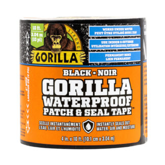 Gorilla 4670002 10ft x 4" Waterproof Patch & Seal Tape - Black