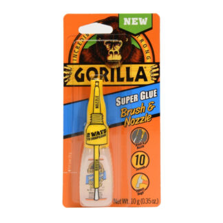 Gorilla 7510101 10g Brush & Nozzle Super Glue - White