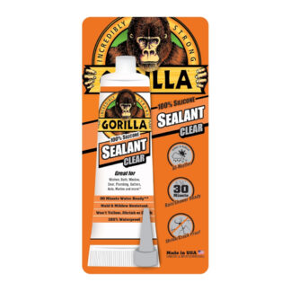 Gorilla 8190002 2.8oz 100% Silicone Sealant - Clear