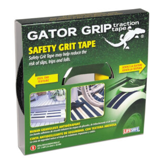 LifeSafe RE141 1" x 60ft Gator Grip Traction Tape - Black