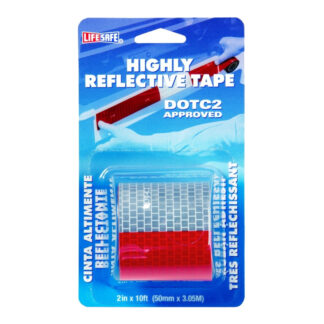 LifeSafe RE2110 2" x 10ft Reflective Tape - Red & Silver