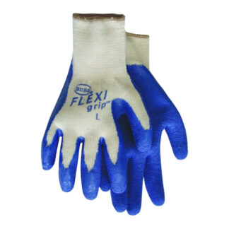 Boss 8426L Latex Coated Knit Wrist Cuff Protective Gloves, Large - Blue