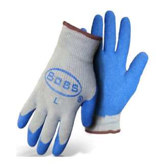 Boss 9214859 Sting Knit Rubber Gloves, Large - Blue & Grey