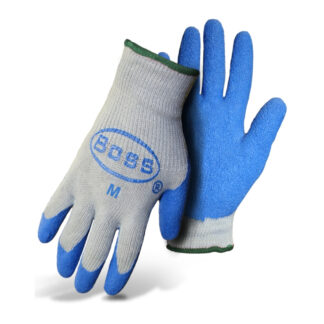 Boss 9214867 Rubber Knit Gloves, Medium - Blue & Grey