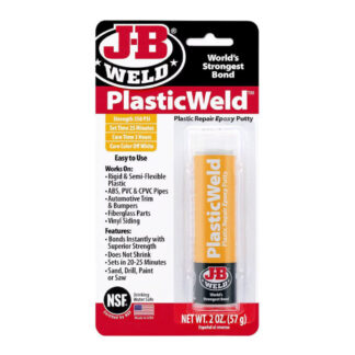 J-B Weld 8237F 2oz PlasticWeld Plastic Repair Epoxy Putty - Off-White