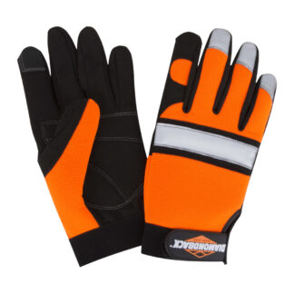 Diamondback 5959L Hi-Vis Touchscreen Mechanics Gloves, Large - Black & Orange
