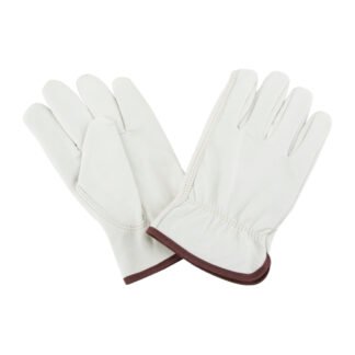 Diamondback GV-DK603/B/L Men's Grain Leather Driving Gloves, Large - White
