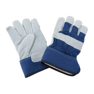 Diamondback JF6317 Polyester Wide Safety Cuff Gloves, Large - Blue & White