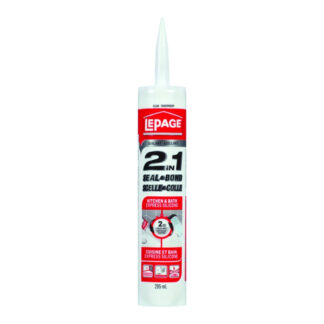 LePage 1380425 295ml 2 in 1 Seal & Bond Kitchen & Bath Sealant - Clear