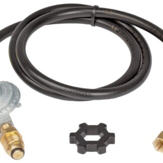 Mr. Heater F273071 Hose and Regulator Assembly, 3/8 in Connection, 5 ft L Hose, Brass
