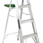 Louisville AS4004 Step Ladder, 102 in Max Reach H, 3-Step, 225 lb, Type II Duty Rating, 3 in D Step, Aluminum
