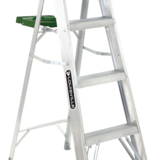 Louisville AS4004 Step Ladder, 102 in Max Reach H, 3-Step, 225 lb, Type II Duty Rating, 3 in D Step, Aluminum