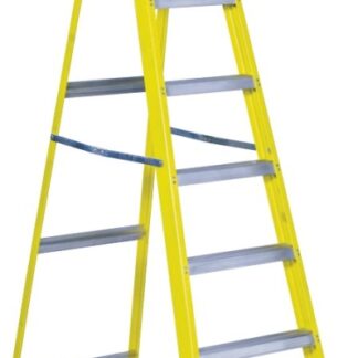 Louisville FS2008 Step Ladder, 147 in Max Reach H, 7-Step, 250 lb, Type I Duty Rating, 3 in D Step, Fiberglass