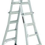 Louisville L-2098-22 Multi-Purpose Ladder, 11 to 19 ft Max Reach H, 20-Step, Type IA Duty Rating, Aluminum