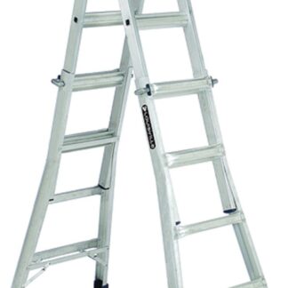 Louisville L-2098-22 Multi-Purpose Ladder, 11 to 19 ft Max Reach H, 20-Step, Type IA Duty Rating, Aluminum
