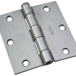 National Hardware N139-873 Broad Hinge, 3-1/2 in W Frame Leaf, 0.088 in Thick Frame Leaf, Cold Rolled Steel, Steel