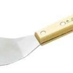 Richard S-3-B Bent Chisel Scraper, 3 in W Blade, Chisel Blade, HCS Blade, Hardwood Handle