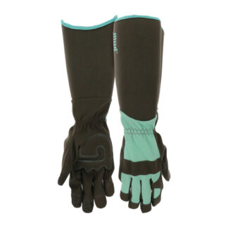 Mud 9214529 Women's Hi-Cuff Synthetic Palm Gloves, M/L - Black & Mint