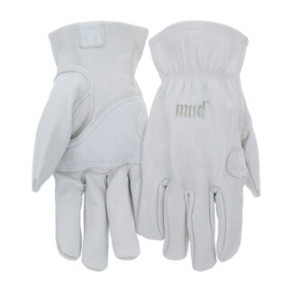 Mud 9214578 Unlined Grain Goatskin Gloves, S/M - White