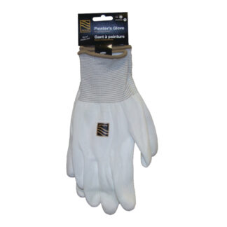 Nour GLOVE4 Elastic Cuff Nylon Painter's Gloves, XL - White