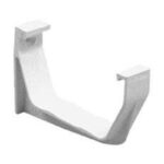 Amerimax T0419 Exterior Hook, 4 in Projection, Vinyl, White