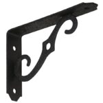 National Hardware 152BC 229393 Shelf Bracket, 80 lb, 5 in L, 0.94 in H, Steel, Antique Black