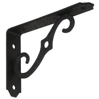 National Hardware 152BC 229393 Shelf Bracket, 80 lb, 5 in L, 0.94 in H, Steel, Antique Black