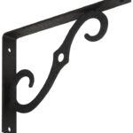 National Hardware 152BC 229427 Shelf Bracket, 80 lb, 8 in L, 0.94 in H, Steel, Antique Black