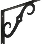 National Hardware 152BC 229450 Shelf Bracket, 100 lb, 10 in L, 0.94 in H, Steel, Antique Black