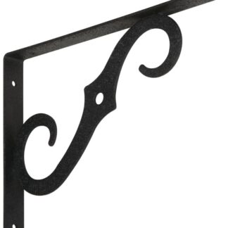 National Hardware 152BC 229450 Shelf Bracket, 100 lb, 10 in L, 0.94 in H, Steel, Antique Black