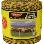 Parmak 122 Electric Fence Wire, 3-Conductor, Aluminum Conductor, Yellow/Black, 1312 ft L