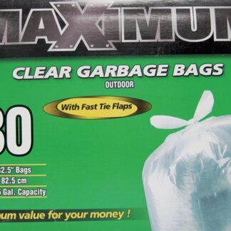 Polyethics 26363 Garbage Bag, 17.5 gal, Plastic/Virgin Hexene, Clear