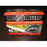 Maximum 28040 Outdoor Garbage Bag, 75 L, LLDPE, Black