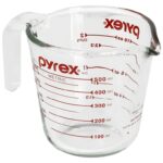 Pyrex 6001075 Measuring Cup, 2 Cup, Ounces Graduation, Pyrex Glass, Clear