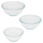 Pyrex 6001001 Mixing Bowl Set, Glass, Clear Sells in Quantity of 2