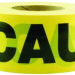 CH Hanson 16000 Barricade Safety Tape, 1000 ft L, 3 in W, Black/Yellow