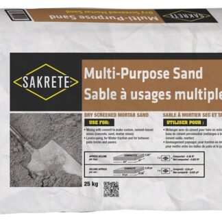 Sakrete 13001125 Multi-Purpose Sand, Pellets, Tan, 25 kg, Bag